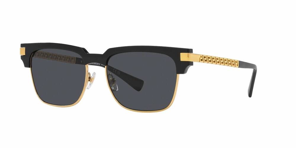 NEW VERSACE men's ve4447 square sunglasses in black - dark grey
